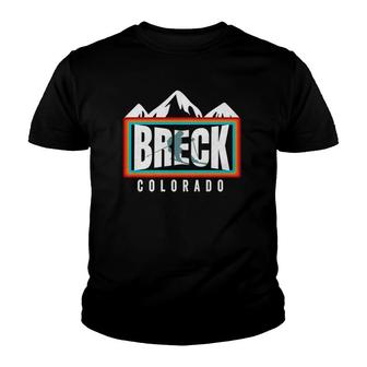 Ski Breckenridge Co Retro Cool Colorado Breck Vintage Ski Youth T-shirt | Mazezy