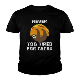 Sloth Cinco De Mayo Funny Taco Women Dad Mexico Taco Pun Youth T-shirt - Seseable