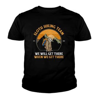 Sloth Hiking Sloth Hiking Team Raglan Baseball Tee Youth T-shirt | Mazezy