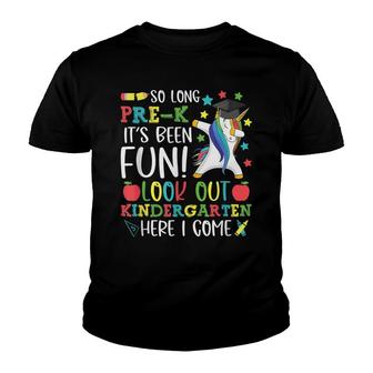 So Long Pre-K Kindergarten Here I Come Dabbing Unicorn Youth T-shirt - Thegiftio UK