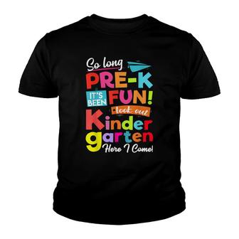 So Long Pre-K Kindergarten Here I Come Funny Graduation Youth T-shirt - Thegiftio UK