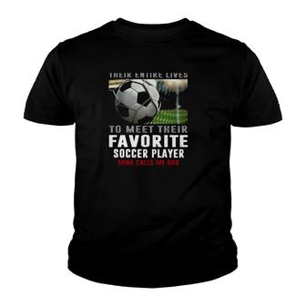 Soccer Dad Gift Their Favorite Soccer Player Calls Me Dad Fathers Day Gift Soccer Ball Youth T-shirt - Seseable