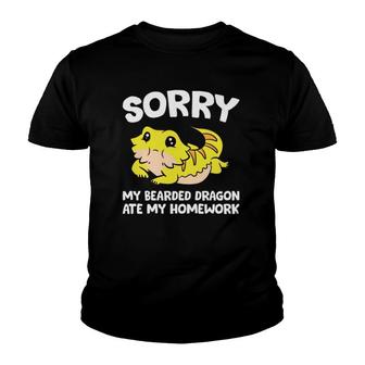 Sorry My Bearded Dragon Ate My Homework Bearded Dragon Youth T-shirt - Thegiftio