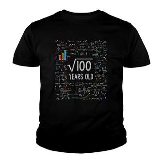 Square Root Of 100 10Th Birthday 10 Years Old Gifts Math Bday Youth T-shirt - Seseable