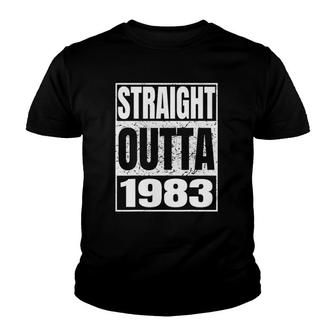 Straight Outta 1983 38Th Birthday 38 Years Old Gift Vintage Youth T-shirt - Seseable