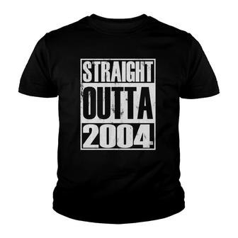 Straight Outta 2004 18 Years Old 18Th Birthday Youth T-shirt - Seseable