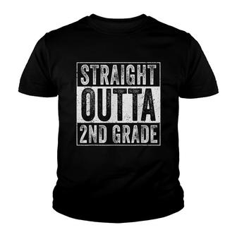 Straight Outta 2Nd Grade Graduate Senior Graduation 2022 Youth T-shirt - Thegiftio UK