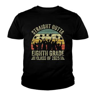 Straight Outta 8Th Grade Class Of 2025 Graduation Gifts 2025 Youth T-shirt - Thegiftio UK