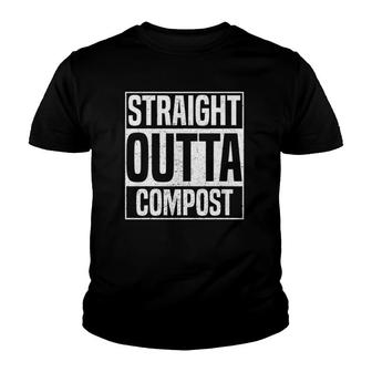 Straight Outta Compost Funny Gardening Gardeners Men Women Youth T-shirt - Thegiftio UK