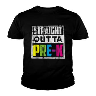 Straight Outta Pre-K | Cool Kindergarten Love Gift Youth T-shirt - Thegiftio UK