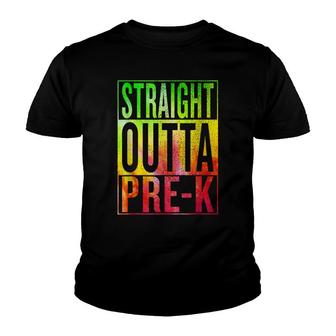Straight Outta Pre-K | Pre-K Grad Graduation Gift Youth T-shirt - Thegiftio UK