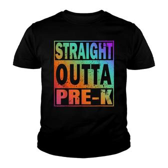 Straight Outta Pre-K Pre-K Great Graduation Youth T-shirt - Thegiftio UK