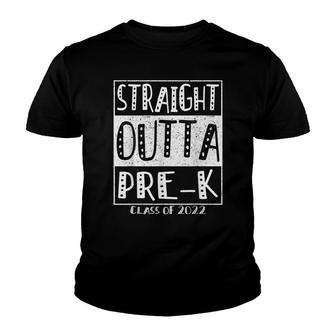 Straight Outta Pre-K School Funny Graduation Class 2022 Youth T-shirt - Thegiftio UK