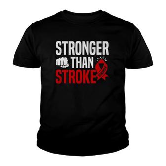 Stronger Than Stroke - Red Awareness Ribbon Youth T-shirt - Thegiftio UK