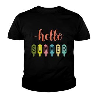 Summer Vacation Hello Summer Popsicle Graphic Youth T-shirt - Thegiftio UK
