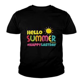Sun Last School Hello Vacation Day Happy Summer Youth T-shirt - Thegiftio UK