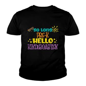 Sunglasses So Long Pre-K Hello Kindergarten Last Day Youth T-shirt - Thegiftio UK
