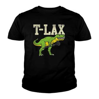 T-Lax Funnyrex Lacrosse Dinosaur Lover Lax Player Gift Youth T-shirt - Thegiftio UK