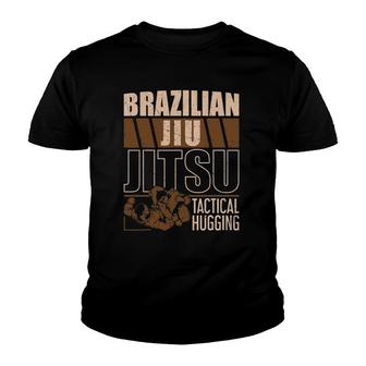 Tactical Hugging Mixed Martial Arts Bjj Brazilian Jiu Jitsu Youth T-shirt | Mazezy