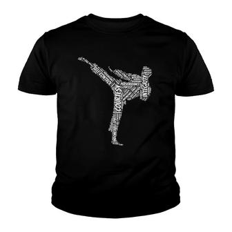 Taekwondo Fighter 5 Tenets Of Tkd Martial Arts Youth T-shirt - Thegiftio UK