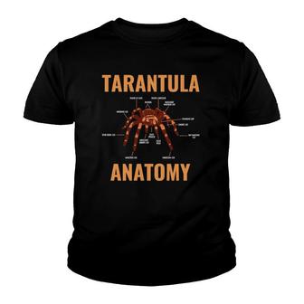 Tarantula Spider Anatomy Funny Spider Arachnid Structure Youth T-shirt - Thegiftio UK