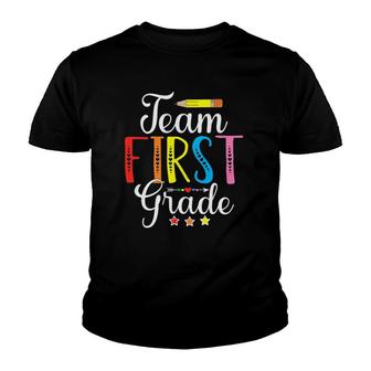 Team 1St Grade Teacher & Student First Grade Back To School Youth T-shirt - Seseable
