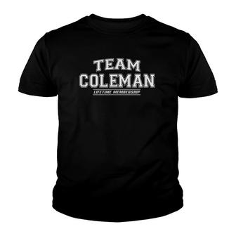 Team Coleman Proud Family Surname Last Name Gift Youth T-shirt - Seseable