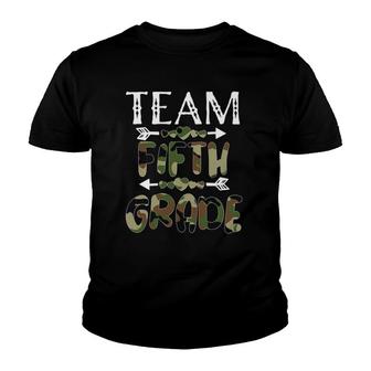 Team Fifth Grade Back To School 1St Day Camo Teachers Youth T-shirt - Thegiftio UK