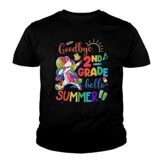Team Funny Unicorn Goodbye 2Nd Grade Hello Summer Youth T-shirt - Thegiftio UK