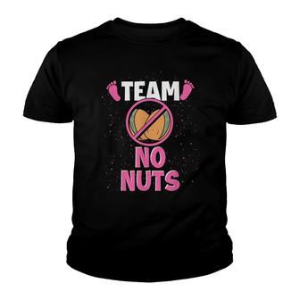 Team No Nuts Pregnancy Baby Party Funny Gender Reveal Youth T-shirt - Seseable