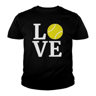 Tennis Lovers Gift I Love Tennis Youth T-shirt | Mazezy