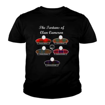 The Tartans Of Clan Cameron Youth T-shirt | Mazezy