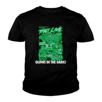 They Live Consume Conform Please Stand By Glows In The Dark Youth T-shirt | Mazezy