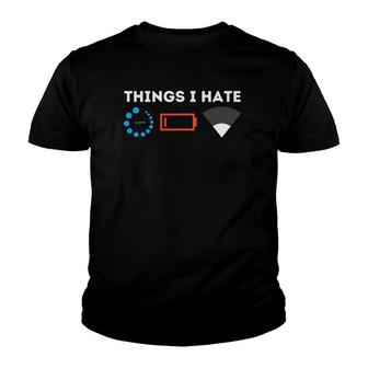 Things I Hate - Gamer Computer Science Programmer & Coding Youth T-shirt - Thegiftio UK