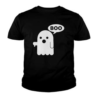 Thumbs Down Boo Ghost Gift Youth T-shirt - Thegiftio UK
