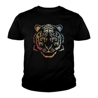 Tiger Head Tiger Retro Style Vintage Youth T-shirt | Mazezy