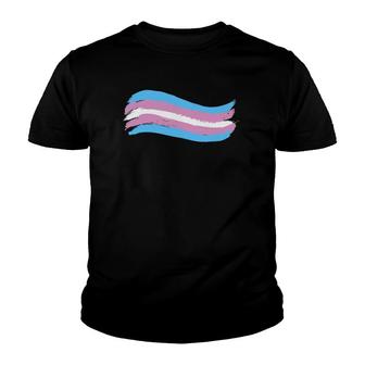 Trans Transgender Pride Flag Pro Lgbtq Cool Lgbt Ally Gift Youth T-shirt - Thegiftio UK