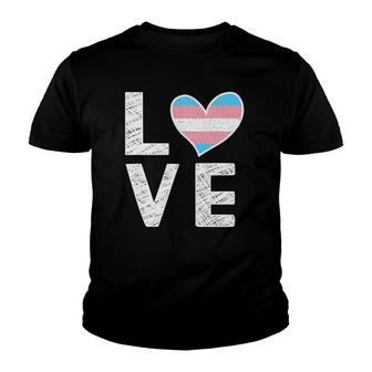 Transgender Love Trans Pride Flag Transgender Support Gift Youth T-shirt - Thegiftio UK