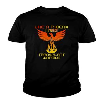 Transplant Warrior Like A Phoenix I Rise A Transplant Youth T-shirt - Thegiftio UK