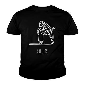 Ullr Norse Viking God Archery Hunting Ski Snow V2 Youth T-shirt - Thegiftio UK