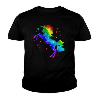 Unicorn Rainbow Galaxy Gay Pride Youth T-shirt - Thegiftio UK