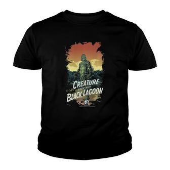 Universal Monsters Creature From The Black Lagoon Dark Frame Youth T-shirt | Mazezy