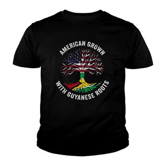 Usa American Grown Guyanese With Roots Guyana Youth T-shirt - Thegiftio UK