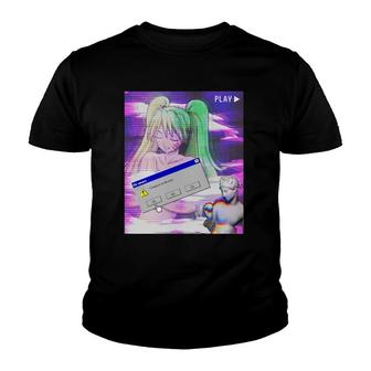 Vaporwave Aesthetic Japanese Style Anime Youth T-shirt - Thegiftio