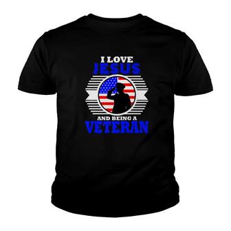 Veteran Christian Military Jesus Gift Dad Husband Youth T-shirt - Monsterry
