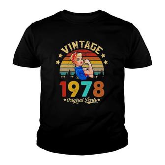 Vintage 1978 Made In 1978 44Th Birthday 44 Years Old Youth T-shirt - Seseable