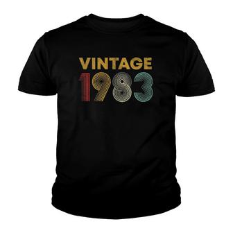 Vintage 1983 38Th Birthday Gift Men Women 38 Years Old Youth T-shirt - Seseable