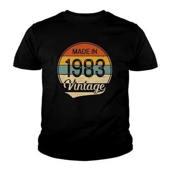 Vintage 1983 Made In 1983 38Th Birthday 38 Years Old Gift Youth T-shirt - Seseable