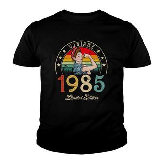 Vintage 1985 Limited Edition 1985 37Th Birthday 37 Years Old Youth T-shirt | Mazezy