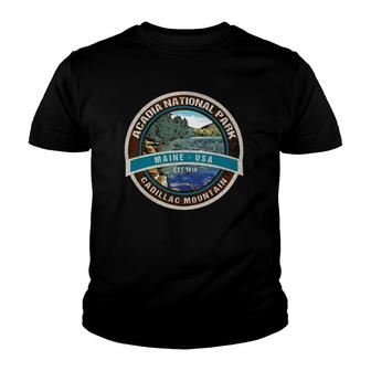 Vintage Acadia National Park Maine Souvenir V2 Youth T-shirt - Thegiftio UK